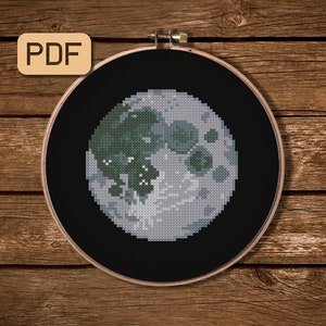 Moon cross stitch pattern pdf