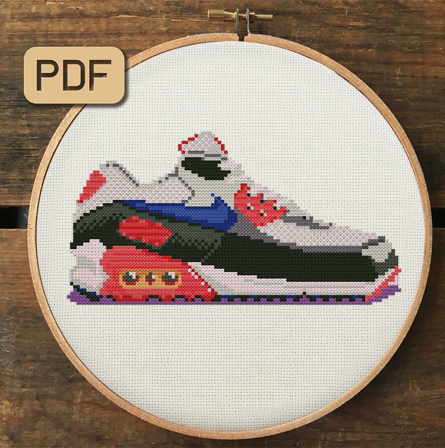 Nike Shoes Cross Stitch Pattern Nike Sneakers Cross Stitch Etsy