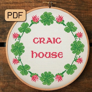 Craic House Cross Stitch Pattern - Funny Cross Stitch PDF