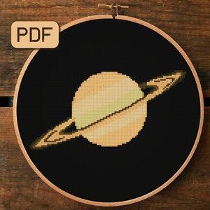 Saturn cross stitch pattern pdf