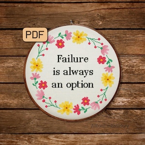 Inspirational Cross Stitch Pattern Funny Cross Stitch PDF Motivational Embroidery Design Instant Download