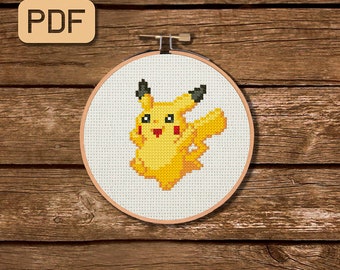 Pikachu cross stitch pattern pdf