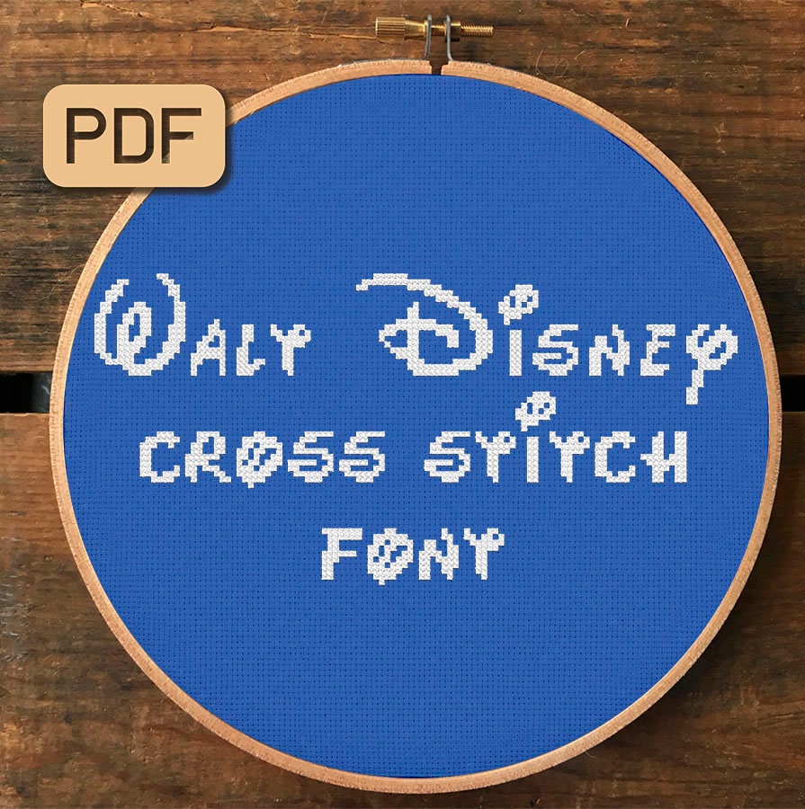 Disney Alphabet Cross Stitch Pattern Font Cross Stitch Chart Etsy