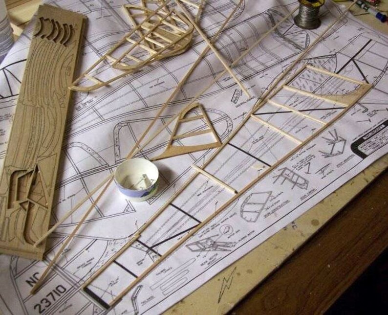 Laser Cut Partial Kit With Plans Comet Taylorcraft 54 Inch Span Rubber