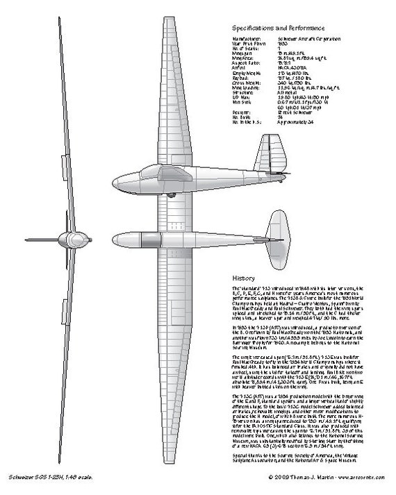 Schweizer Sgs 1 23h Sailplane Glider Vintage And Classic Etsy