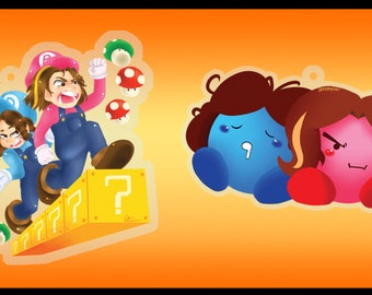 Llaveros acrílicos con dije de Game Grump