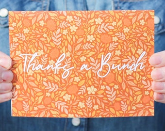 Thanks a Bunch Greeting Card - Fall colors - Thanksgiving card