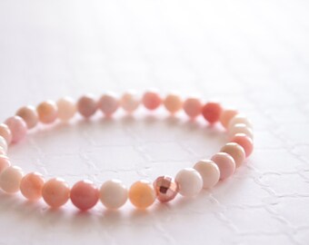 Himalayan Pink Opal Bracelet - Semi Precious Gemstone