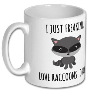 RACCOON LOVER GIFT, raccoon gift, raccoon mug, raccoon lover mug, raccoon lover present, raccoon lover coffee mug