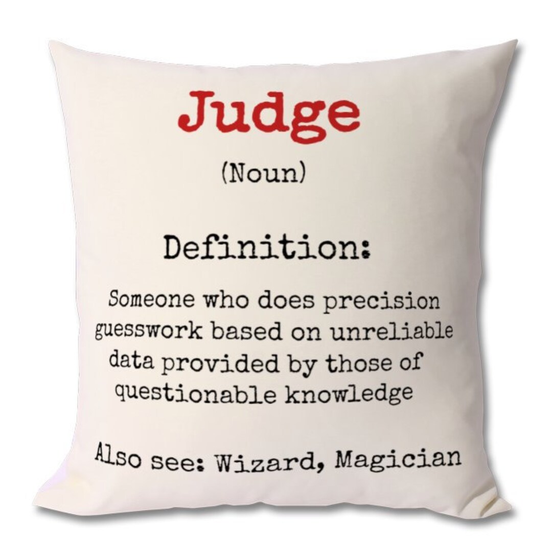 JUDGE DEFINITION CUSHION Gift Judge Gift Judge Gift Idea Etsy UK