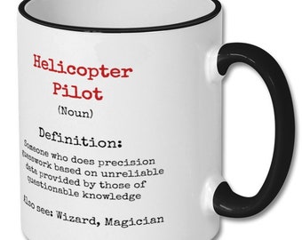 HELICOPTER PILOT lustige DEFINITION Becher, Hubschrauber Pilot Geschenk, Hubschrauber Pilot Becher, Geschenk für Hubschrauber Pilot, Hubschrauber Pilot Geschenkidee