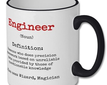 ENGINEER DEFINITION MUG, engineer present, engineer gift, engineer coffee mug, engineer gift idea, present for engineers, engineering gifts