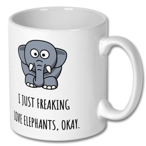 ELEPHANT LOVER MUG, elephant, elephant mug, elephant gift, elephant coffee mug, elephant gift idea