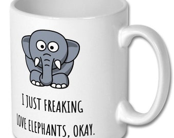 ELEPHANT LOVER MUG, elephant, elephant mug, elephant gift, elephant coffee mug, elephant gift idea
