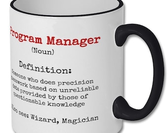 PROGRAM MANAGER DEFINITION mug, program manager, program manager gift, program manager gift idea, gift for program manager, program managers