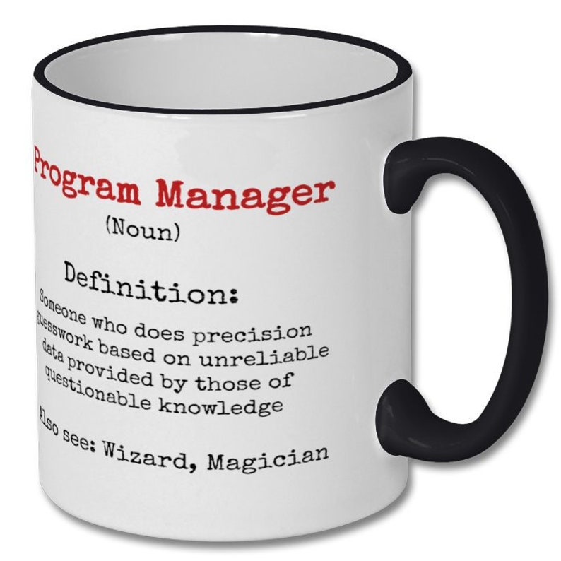 PROGRAM MANAGER DEFINITION mug, program manager, program manager gift, program manager gift idea, gift for program manager, program managers image 1