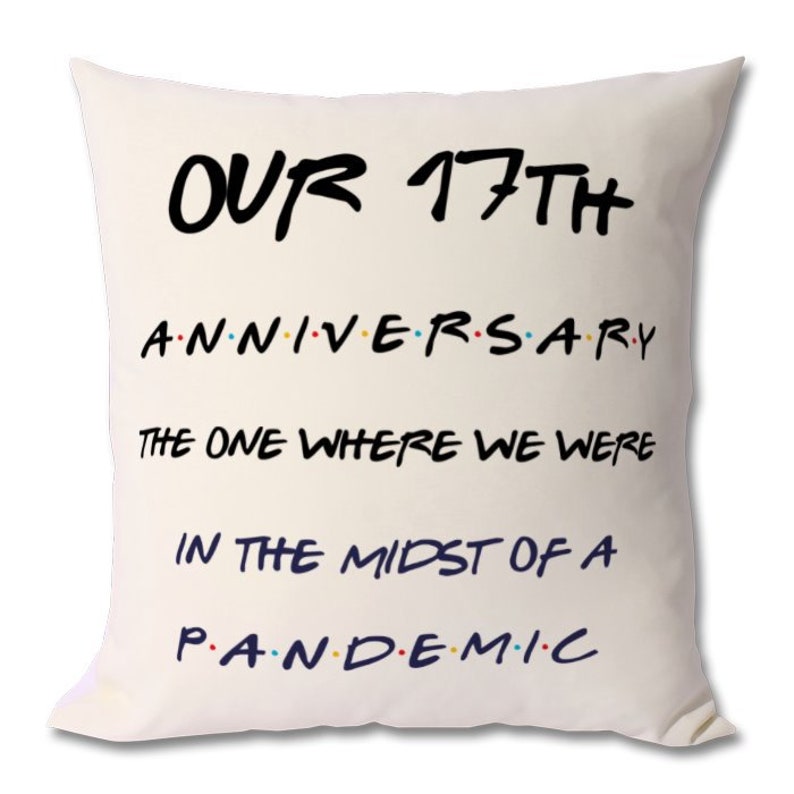 17TH ANNIVERSARY GIFT 17th anniversary cushion gift for ...