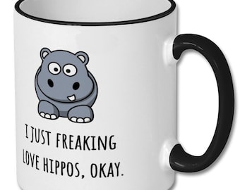 HIPPO LOVER mug, hippo, hippo mug, hippo gift, hippo coffee mug, hippo lover gift, hippo lovers, hippos, animal lover