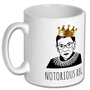 NOTORIOUS RBG, ruth bader ginsburg fan mug, ruth bader ginsburg present, ruth bader ginsburg fan coffee mug, ruth bader ginsburg mug