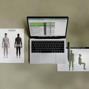 Mens Regular Size Chart and Grade / Mens Size Chart / Fashion Design / Instant Download