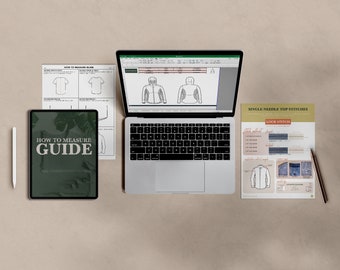 Technical Design DIY Kit / Freelance Bundle / Fashion Design DIY / Instant Download