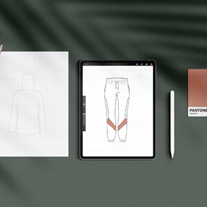 Ladies Technical Sketch Template / Fashion Flats / Instant Download