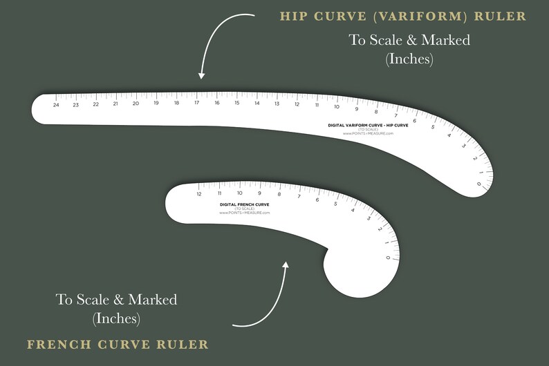 Pattern Making Rulers / Curved Digital Rulers / French Curve / Etsy