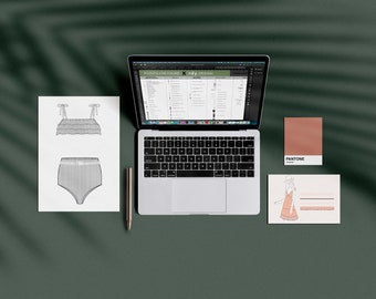 200+ Fashion Illustrator Assets / Garment Technical Sketch Brushes and Symbols / Stitches Trims and Decoration / Instant Download / Vector