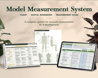 Modellmåttsystem för modedesign | Måttabell, Excel-arbetsbok och passformsguide