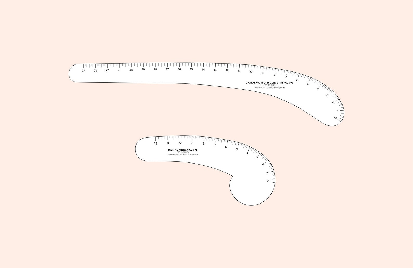 Pattern Making Rulers / Curved Digital Rulers / French Curve / Etsy