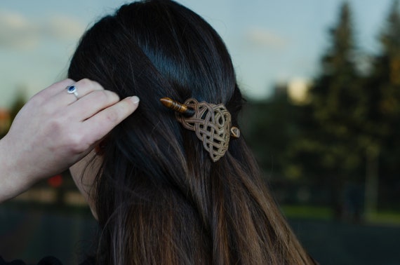 Leather barrette discount