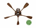 Air Wave 42" Satin Silver Housing Boat Oar Ceiling Fan by Either Oar Company LLC