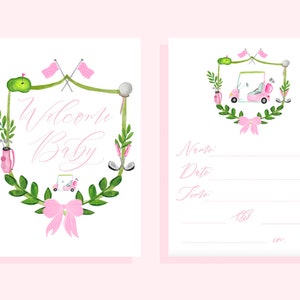 Cartes bébé étape importante, cartes étape étape golf bébé fille, accessoire photo bébé fille, téléchargement immédiat, cadeaux pour bébé fille