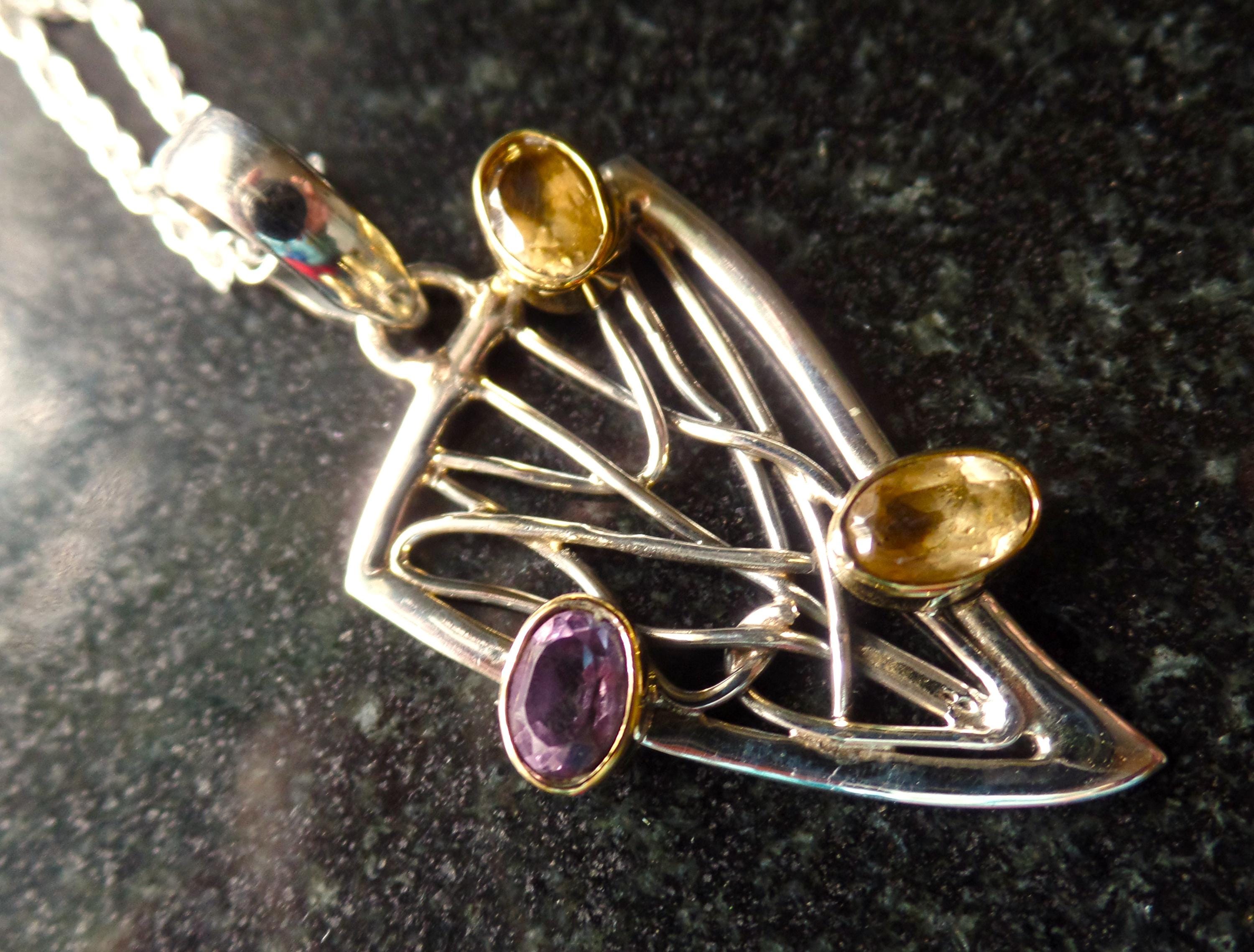 SOLD OUT SueR 販売終了 スターリングシルバー アメジスト＆シトリン