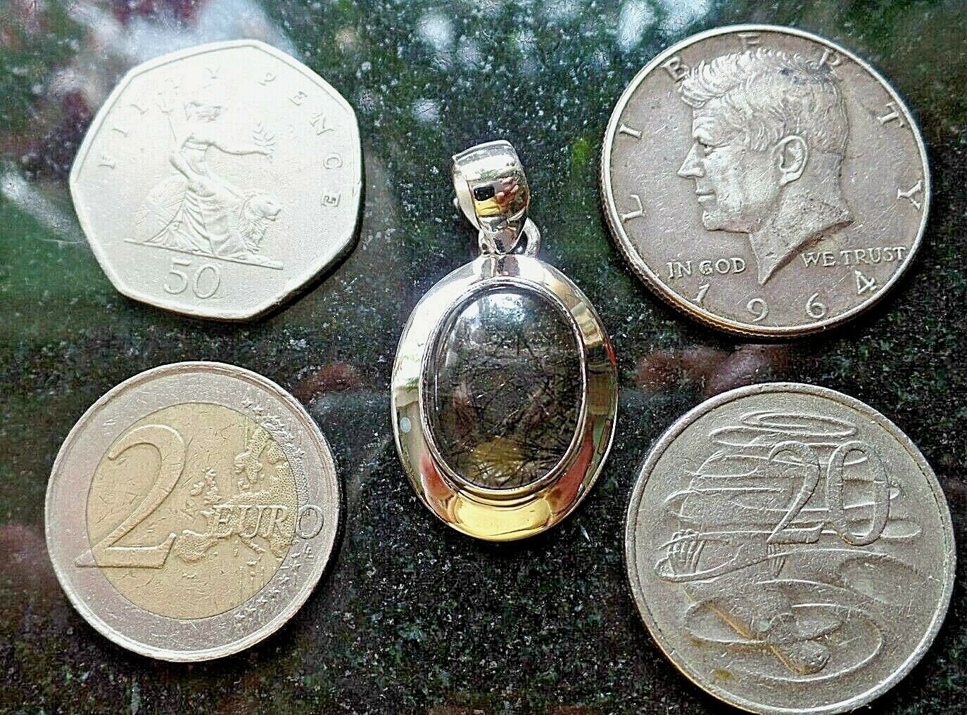 Faszinierender Anhänger aus Sterling Silber und Rutilquarz | Etsy