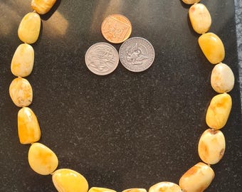 Ribbed Baltic Amber Necklace Ribbed Baltic Amber Necklace