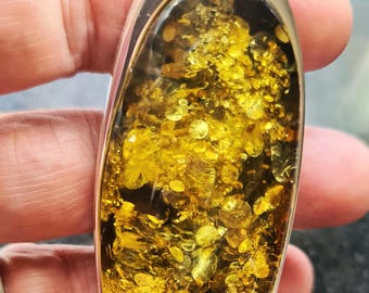 Collar gigante de plata esterlina y ámbar verde báltico de 56,0 g con piedra de la suerte, piedra natal de Tauro