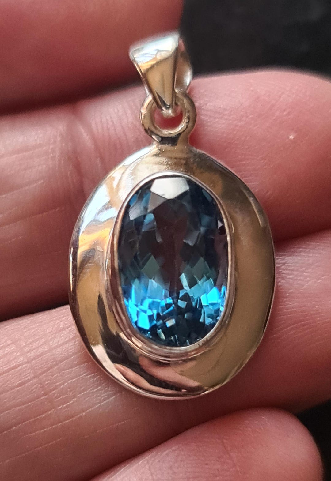 Gorgeous Sterling Silver and London Blue Topaz Pendant 6.1g - Etsy