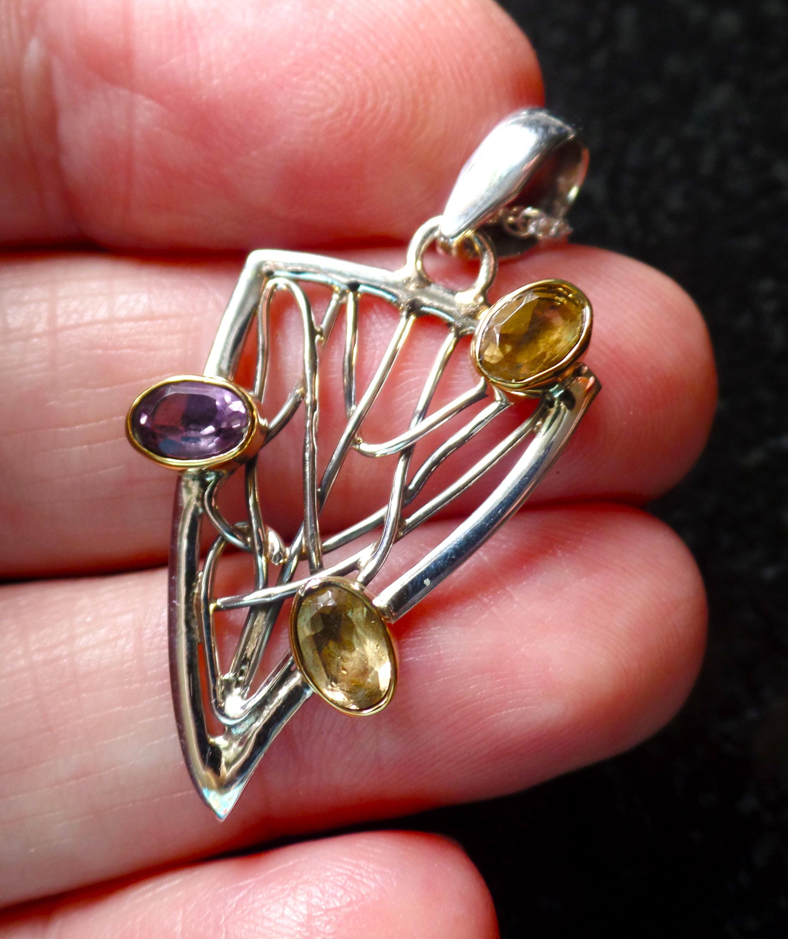 SOLD OUT SueR 販売終了 スターリングシルバー アメジスト＆シトリン