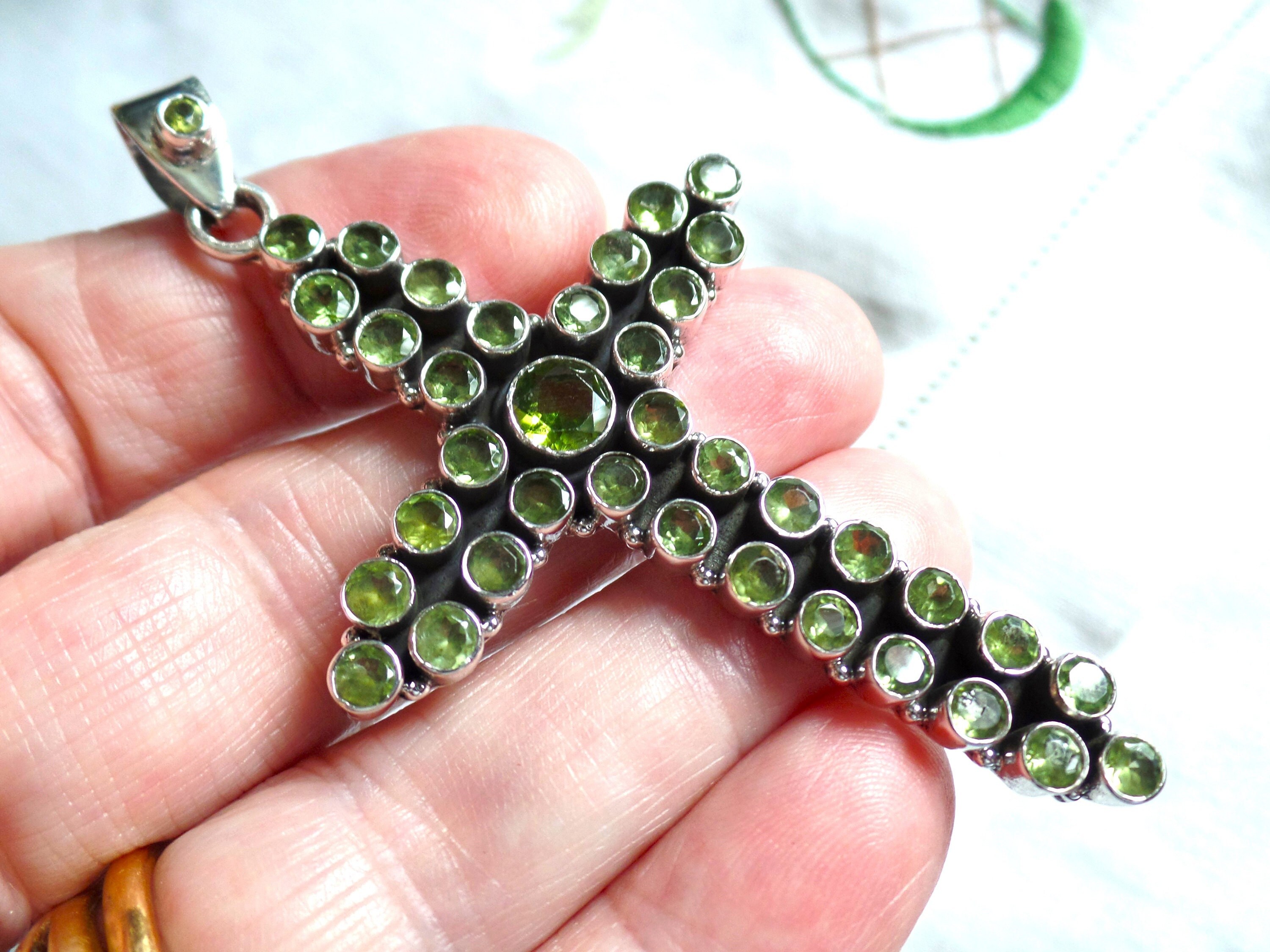 Peridot hotsell cross pendant