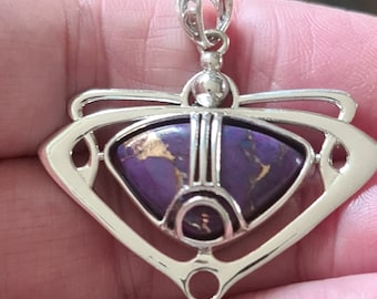Stylish Sterling Silver and Natural Lapis Lazuli Pendant Stylish Sterling Silver and Natural Lapis Lazuli Pendant