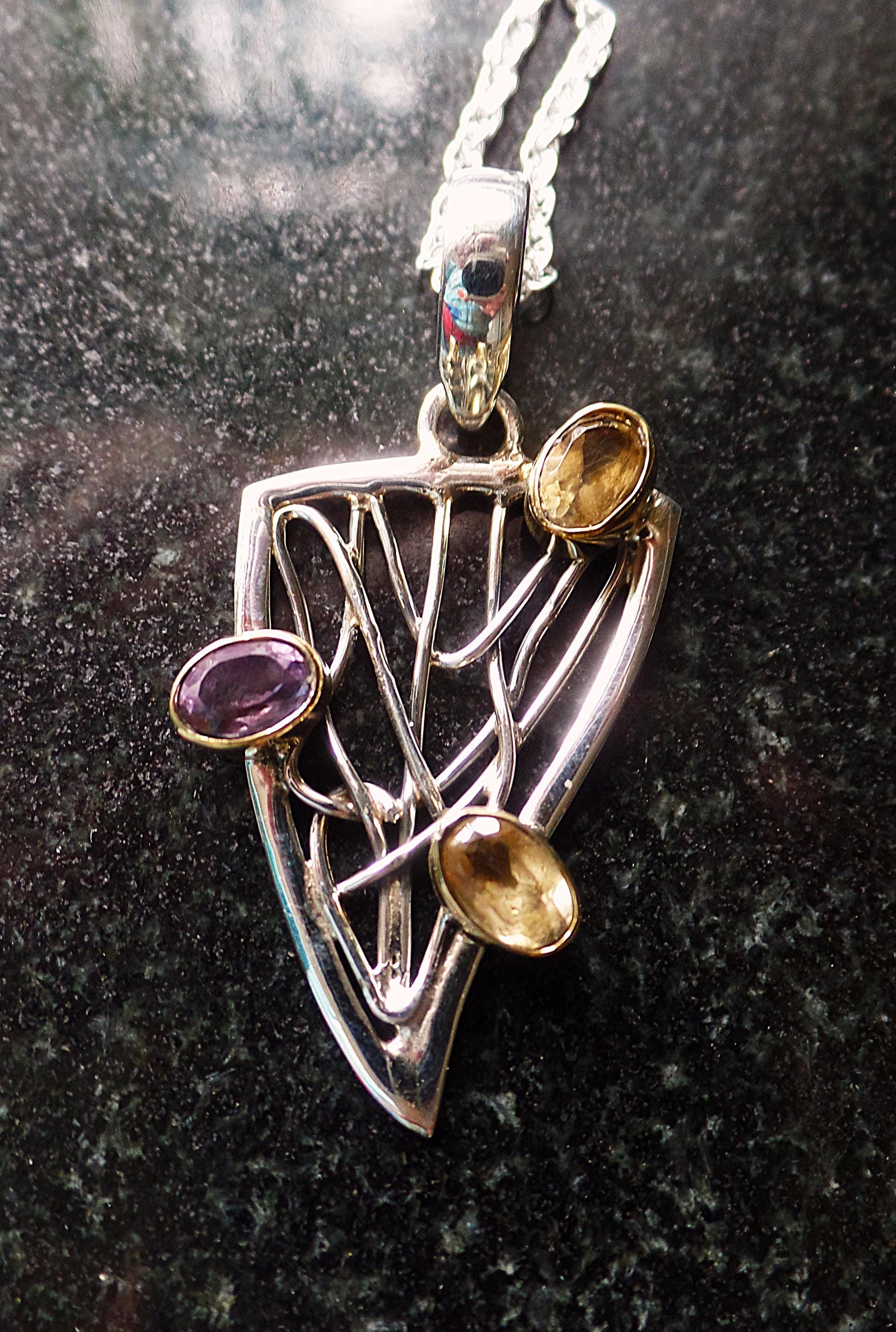 SOLD OUT SueR 販売終了 スターリングシルバー アメジスト＆シトリン