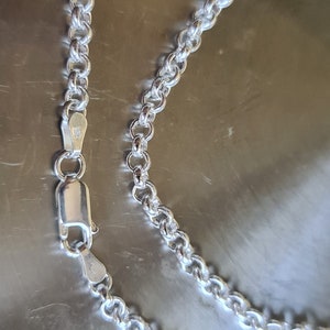 Heavier Sturdy Sterling Silver Belcher Chain for my Pendants 51cm / 20 inches Appr. 13.92g 3.54mm thickness