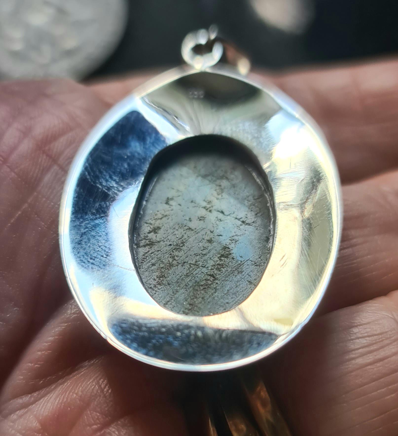 Chunky Sterling Silver Amazonite Pendant 13.3g Colorado Jade Virgo