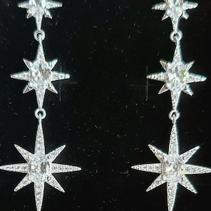 Fab und stilvolle Ohrringe aus Sterlingsilber und Zirkonia Stern