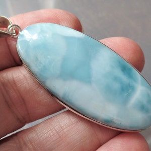 Superb Sterling Silver and Dominican Larimar Pendant 19.3g Atlantis Stone