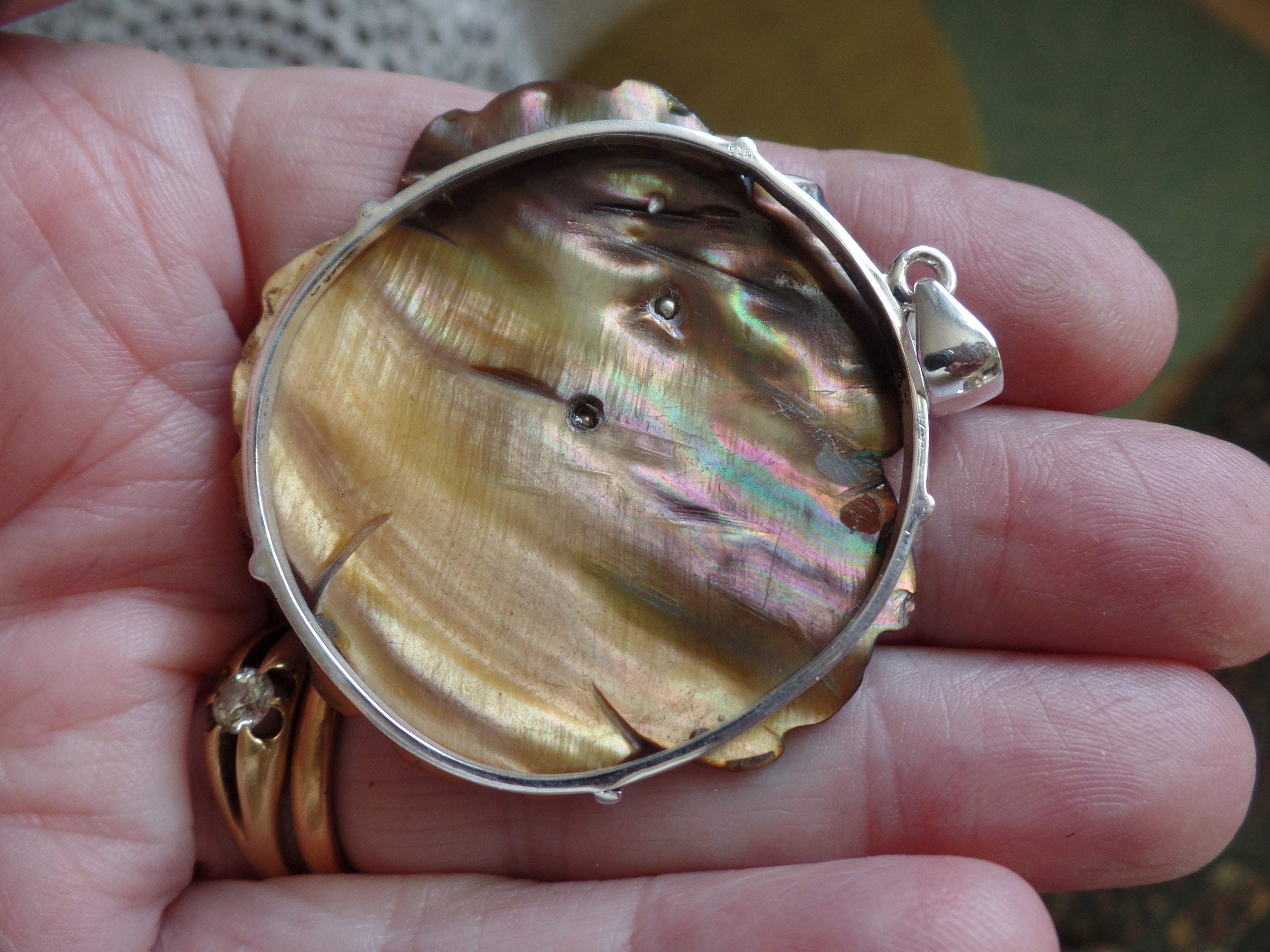 マザーオブパール / スターリングシルバー ペストリーサーバー マザーオブパール シルバーリング from U.K | 芦屋Antico