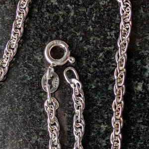 Real Solid 925 Sterling Silver Wheat Spiga Rope Chain Necklace Made in