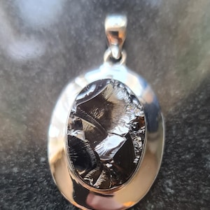 Schungit-Anhänger und Sterlingsilber Anhänger 7,9g Stein des Schutzes