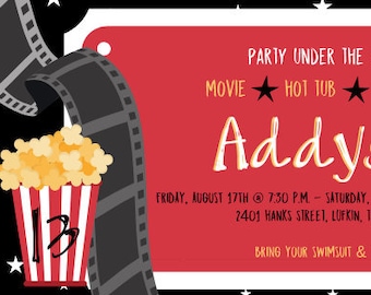 Movie Ticket Birthday Invitation